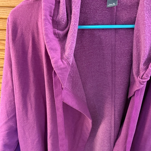 Eddie Bauer Magenta  Hooded Open Front Jacket Suze XL - Picture 2 of 9